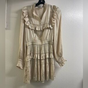 Elegant Cream Ruffle Dress by love shack fancy